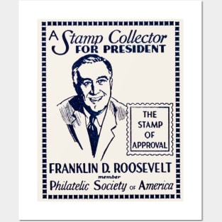 1940 Franklin D. Roosevelt, Stamp Collector Posters and Art